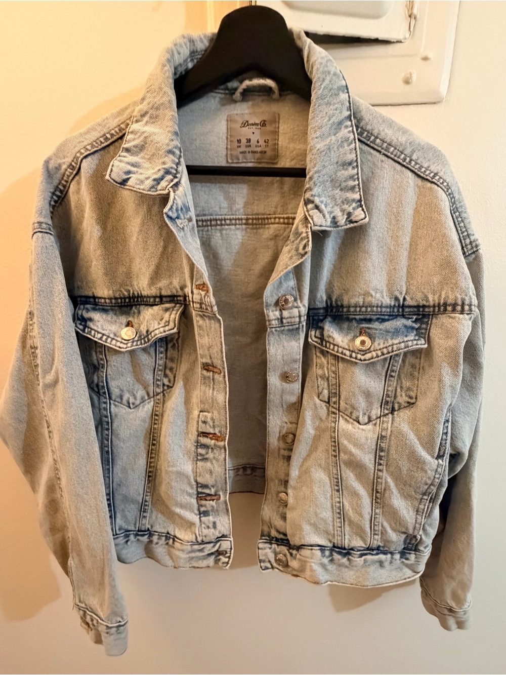 Denim&Co Light Wash Denim Jacket - Light Blue